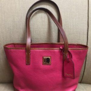 Dooney & Bourke Fuschia Pink Pebble Leather Charleston Shopper